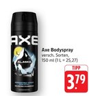 Bodyspray im Angebot bei E center in Filderstadt Bodyspray Angebote von Axe bei E center Filderstadt für 3,79 €