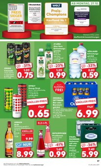 Mineralwasser im aktuellen Kaufland Prospekt (Mannheim) Mineralwasser im Kaufland Prospekt "Aktuelle Angebote" mit 61 Seiten (Mannheim)