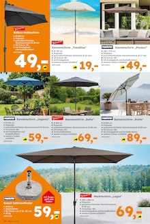 Sonnenschirm im Globus-Baumarkt Prospekt "Immer eine Idee besser" mit 28 Seiten (Offenbach (Main))