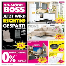 Aktueller SB Möbel Boss Prospekt "JETZT WIRD RICHTIG GESPART!" Seite 1 von 12 Seiten
