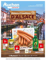 Prospectus Auchan Supermarché à Lingolsheim, "Saveurs & traditions D'ALSACE", 4 pages, 20/02/2024 - 25/02/2024