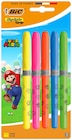 Blister 5 surligneurs BIC Pointe Biseautée Super Mario - BIC en promo chez Fnac Blister 5 surligneurs BIC Pointe Biseautée Super Mario - BIC dans le catalogue Fnac