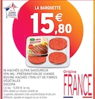 16 hachés ultra savoureux 15% mg : préparation de viande bovine hachée (75%) et de fibres végétales - SOCOPA dans le catalogue Intermarché