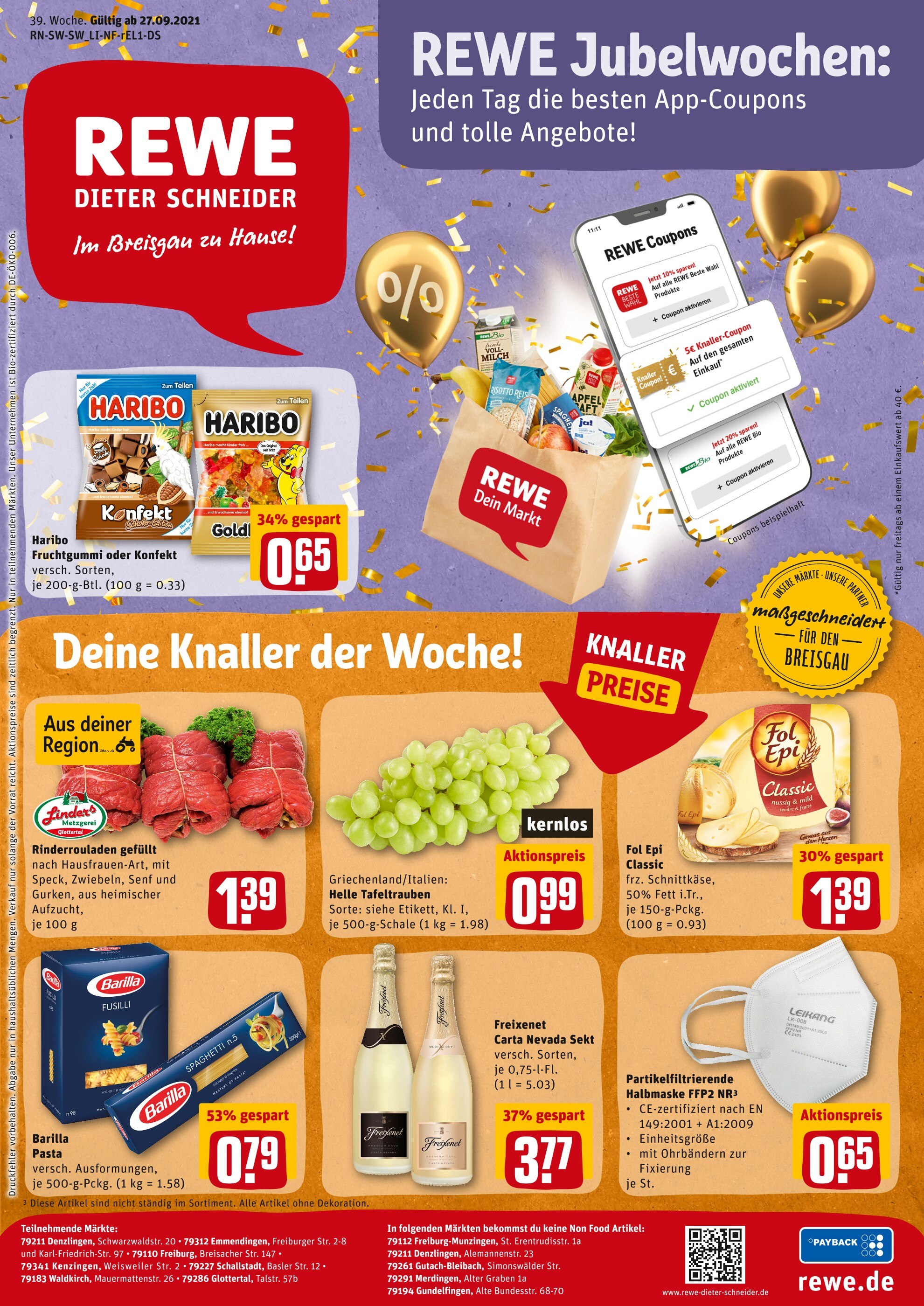 REWE Prospekt für Biederbach mit 29 Seiten REWE Prospekt für Biederbach: "Angebote im Markt", 29 Seiten, 27.09.2021 - 02.10.2021