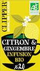 Infusion Citron Gingembre Bio - CLIPPER en promo chez Intermarché Express Infusion Citron Gingembre Bio - CLIPPER dans le catalogue Intermarché Express