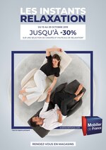 Catalogue Mobilier de France "Les instants relaxation", 16 pages, à Boulogne-Billancourt, 10/10/2019 - 29/10/2019 Prospectus Mobilier de France "Les instants relaxation", 16 pages, à Boulogne-Billancourt, 10/10/2019 - 29/10/2019