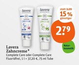 Zahncreme Complete Care im tegut Prospekt Zahncreme Complete Care von Lavera im aktuellen tegut Prospekt für 2,79 €
