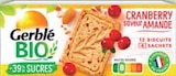 Biscuit bio sablé cranberry saveur amande - GERBLÉ BIO - Intermarché Express Biscuit bio sablé cranberry saveur amande - GERBLÉ BIO à 0,60 € dans le catalogue Intermarché Express