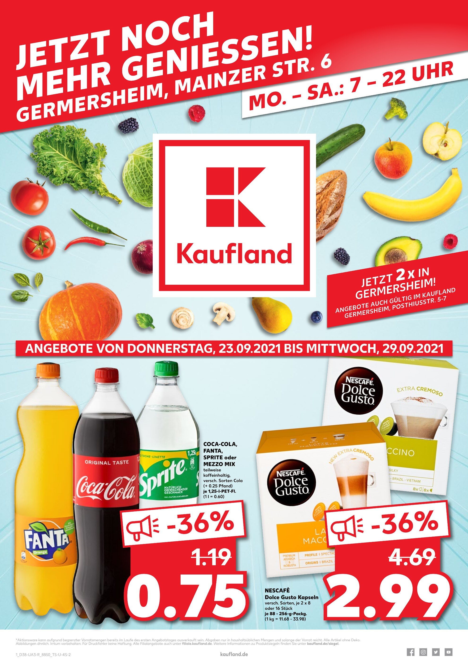 Kaufland Prospekt für Offenbach mit 44 Seiten Kaufland Prospekt für Offenbach: "SPAREN WIE NOCH NIE!", 44 Seiten, 23.09.2021 - 29.09.2021