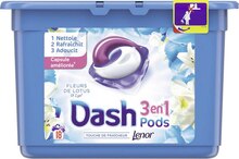 Lessive capsules Fleurs de Lotus & Lys DASH Pods 3en1 - Géant Casino à Le Blanc-Mesnil Lessive capsules Fleurs de Lotus & Lys DASH Pods 3en1 en promo chez Géant Casino Le Blanc-Mesnil à 5,44 €