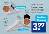 Hosen- oder Kleiderbügel im ALDI SÜD Prospekt Hosen- oder Kleiderbügel von HOME CREATION im aktuellen ALDI SÜD Prospekt für 3,99 €