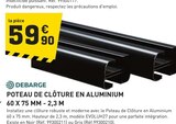 Promo Poteau de Clôture en Aluminium 60 x 75 mm - 2,3 m à 59,90 € dans le catalogue Tout Faire à Évenos