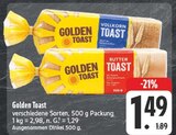 Vollkorn Toast Angebote von Golden Toast bei EDEKA Altenburg für 1,49 €