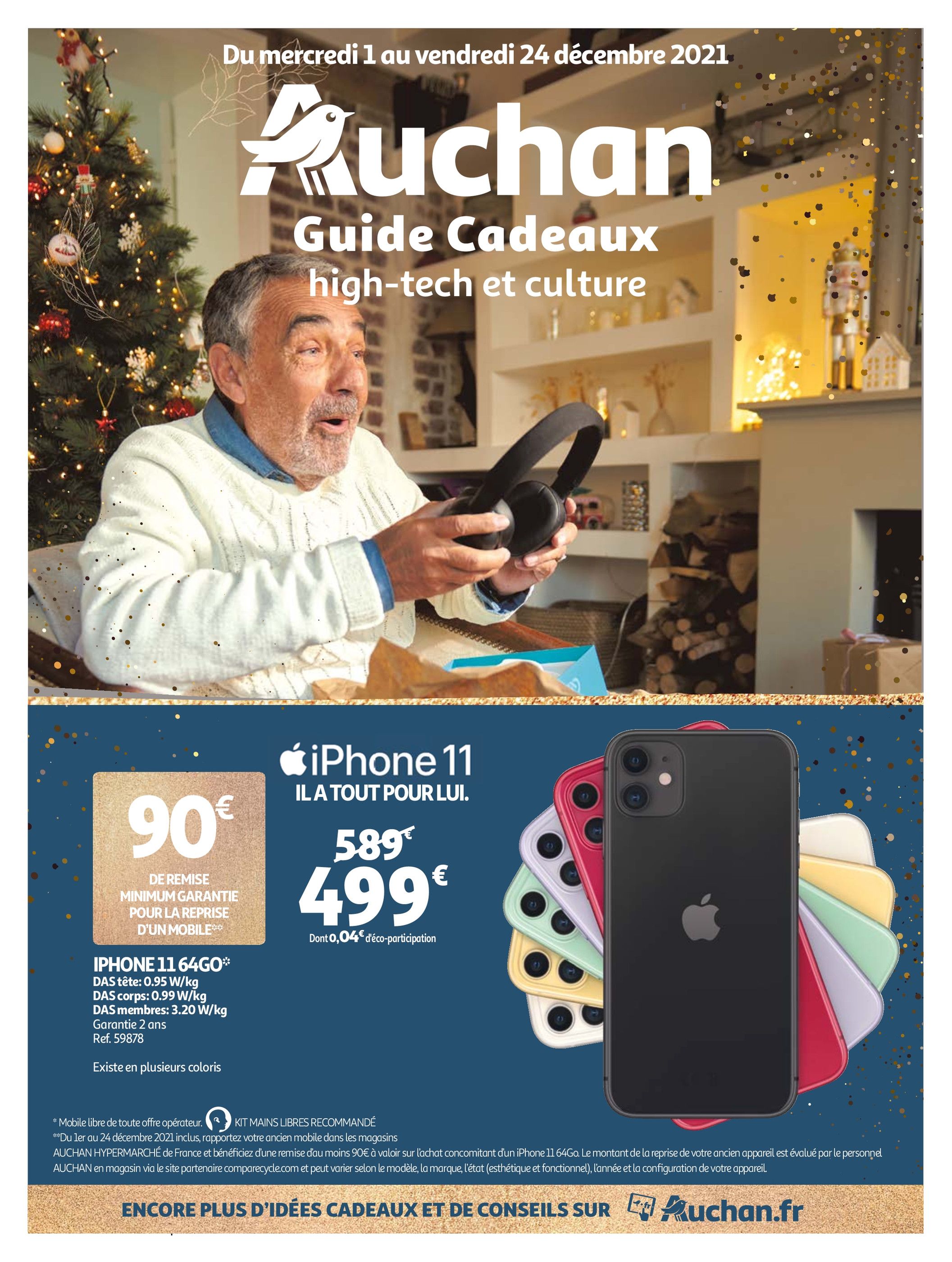 Catalogue Auchan à La Pomponnette, avec 44 pages Prospectus Auchan à La Pomponnette, "Guide Cadeaux high-tech et culture", 44 pages, 01/12/2021 - 24/12/2021