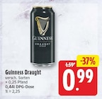 Draught von Guinness für 0,99 € bei EDEKA im Angebot Draught von Guinness im aktuellen EDEKA Prospekt