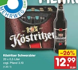 Schwarzbier Angebote von Köstritzer bei Netto Marken-Discount Rostock für 12,99 €