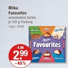 Favourites im V-Markt Prospekt Favourites von Milka im aktuellen V-Markt Prospekt für 2,99 €
