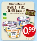 Joghurt Pur, Joghurt Griech. Art Angebote von Gläserne Molkerei bei Erdkorn Biomarkt Hannover für 0,99 €