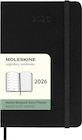 Agenda civil Moleskine 2026 12 mois Semainier Format Poche Dur Noir en promo chez Fnac Paris à 22,99 €