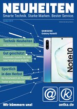 aetka Prospekt "NEUHEITEN. Smarte Technik. Starke Marken. Bester Service.", 20 Seiten, für Ahrensfelde, 01.10.2019 - 31.10.2019 aetka Prospekt "NEUHEITEN. Smarte Technik. Starke Marken. Bester Service.", 20 Seiten, für Ahrensfelde, 01.10.2019 - 31.10.2019