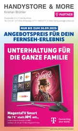 Aktueller handystore & more Elektromärkte Prospekt in Buxtehude und Umgebung, "ANGEBOTSPREIS FÜR DEIN FERNSEH-ERLEBNIS" mit 12 Seiten, 01.09.2025 - 30.09.2025