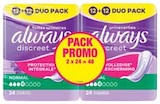 Always Discreet Protection Intégrale Normal 2x24 - ALWAYS DISCREET en promo chez Intermarché Always Discreet Protection Intégrale Normal 2x24 - ALWAYS DISCREET dans le catalogue Intermarché