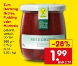 Grütze, Pudding oder Milchreis Angebote von Zum Dorfkrug bei Netto Marken-Discount Dortmund für 1,99 €