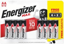 Bricolage - Energizer dans le catalogue Carrefour Market 6 piles + 2 offertes max - Energizer à 4,95 € en promo chez Carrefour Market