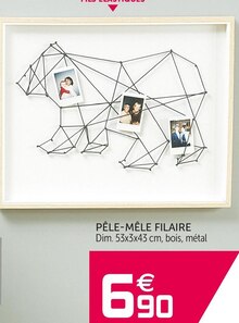 Pêle-mêle filaire - Gifi à Paris Pêle-mêle filaire en promo chez Gifi Paris à 6,90 €
