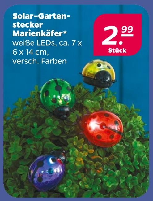 Solar-Gartenstecker Marienkäfer