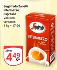 Intermezzo Espresso Angebote von Segafredo Zanetti bei GLOBUS Neubrandenburg für 4,49 €