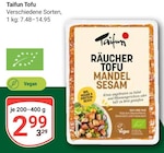 Räucher Tofu Mandel Sesam bei GLOBUS im Prospekt "" für 2,99 €