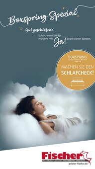 Polstermöbel Fischer Prospekt BOXSPRING SPEZIAL mit 21 Seiten
