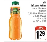 Saft oder Nektar Angebot im nah und gut Prospekt Saft oder Nektar im nah und gut Prospekt zum Preis von 1,29 €