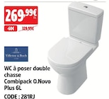 WC à poser double chasse Combipack O.Novo Plus 6L - VILLEROY & BOSCH - Screwfix à Chartres WC à poser double chasse Combipack O.Novo Plus 6L - VILLEROY & BOSCH en promo chez Screwfix Chartres à 269,99 €