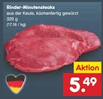 Aktuelle Rindfleisch Angebote bei Netto Marken-Discount in Pforzheim Aktuelles Rinder-Minutensteaks Angebot bei Netto Marken-Discount in Pforzheim ab 5,49 €