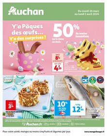 Prospectus Auchan Hypermarché de la semaine "Y'a Pâques des oeufs…Y'a des surprises !" avec 1 pages, valide du 26/03/2024 au 01/04/2024 pour Caucalières et alentours