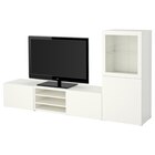 Aktuelles TV-Komb. mit Vitrinentüren weiß/Lappviken Klarglas weiß Angebot bei IKEA in Meerbusch ab 376,00 €