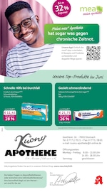 mea - meine apotheke Apotheken Prospekt der aktuellen Woche mit 4 Seiten, gültig von 01.06.2026 bis 30.06.2026, in Stockach und Umgebung Aktueller mea - meine apotheke Apotheken Prospekt in Stockach und Umgebung, "Unsere Juni-Angebote" mit 4 Seiten, 01.06.2026 - 30.06.2026