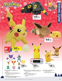 Prix et réduction Pokémon dans le prospectus JouéClub en cours Offre Pokémon dans le catalogue JouéClub du moment à la page 43