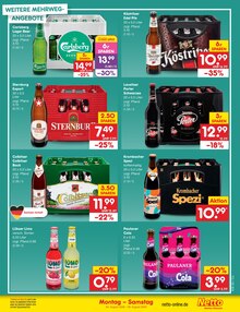 Cola im aktuellen Netto Marken-Discount Prospekt (Wittenberg (Lutherstadt)) Cola im Netto Marken-Discount Prospekt "Aktuelle Angebote" mit 72 Seiten (Wittenberg (Lutherstadt))