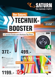 Saturn Prospekt für Aue: TECHNIK-BOOSTER, 7 Seiten, 14.09.2022 - 25.09.2022