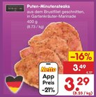 Aktuelles Puten-Minutensteaks Angebot bei Netto Marken-Discount in Rostock ab 3,29 €