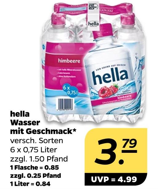 Wasser mit Geschmack Himbeere