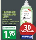 Hand-Geschirrspülmittel im Angebot bei Marktkauf in Bottrop Hand-Geschirrspülmittel Angebote von Frosch bei Marktkauf Bottrop für 1,95 €