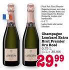 Champagne Extra Brut Premier Cru Rosé Angebote von Lombard bei E center Weinheim für 29,99 €