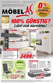 Aktueller Möbel AS Prospekt mit Gartenmöbel, "100% GÜNSTIG? Lässt sich einrichten!", Seite 1