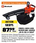 Akku-Laubbläser und -Sauger GE-CL 36 LI E Solo von Einhell für 87,99 € bei OBI im Angebot Akku-Laubbläser und -Sauger GE-CL 36 LI E Solo von Einhell im aktuellen OBI Prospekt