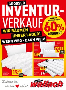 Kopfkissen im Möbel Wallach Prospekt "GROSSER INVENTUR-VERKAUF" mit 12 Seiten (Hannover)