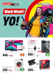 Aktueller MediaMarkt Saturn Prospekt mit Fernseher, "Black Week? YO!", Seite 1
